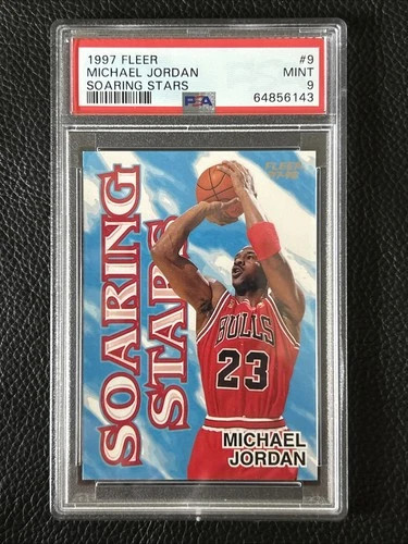 MICHAEL JORDAN 🔥 1997 Fleer Soaring Stars #9 PSA 9 MINT
