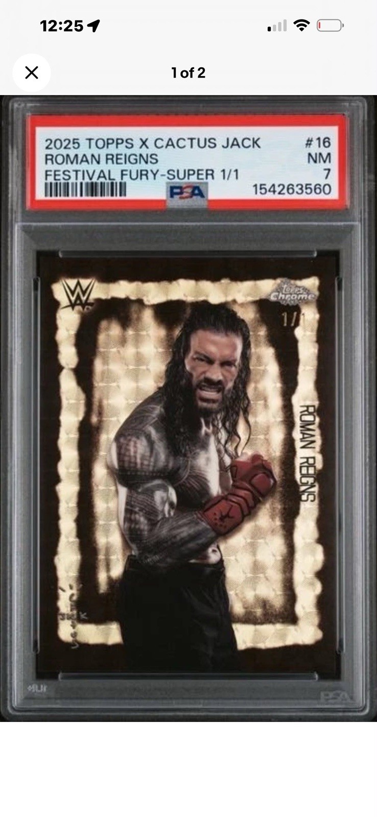 2025 Topps Chrome WWE X Cactus Jack - Festival Fury Roman Reigns #FVF-16