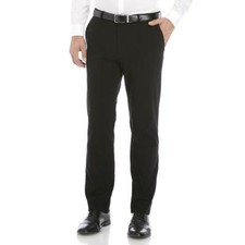 Tommy Hilfiger Mens Modern fit Dress Pants 36 / 32 Black Solid Stretch