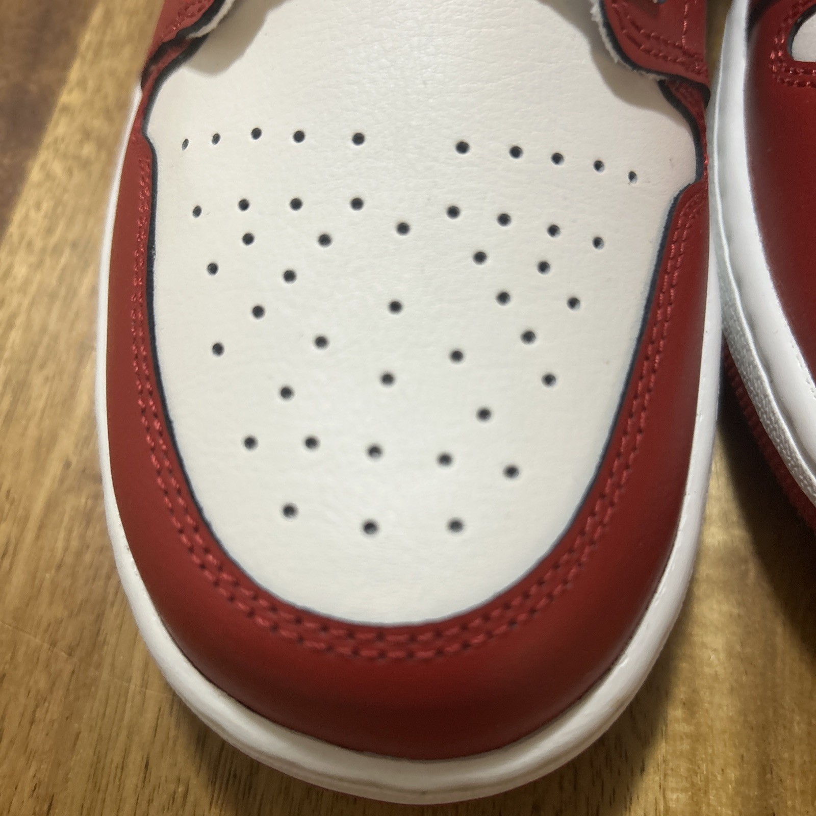 Nike Air Jordan 1 Low Varsity Red White 553558-166 Men's Shoes NEW Size 11.5 thumbnail 7