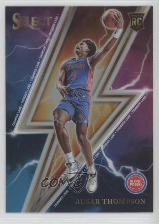 2023-24 Panini Select Thunder Lane Silver Prizm Ausar Thompson #9 18q6