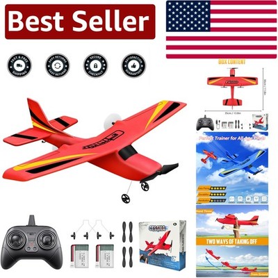 Easy to Fly Red RC Glider - Complete Set for Young Aviation Enthusiasts