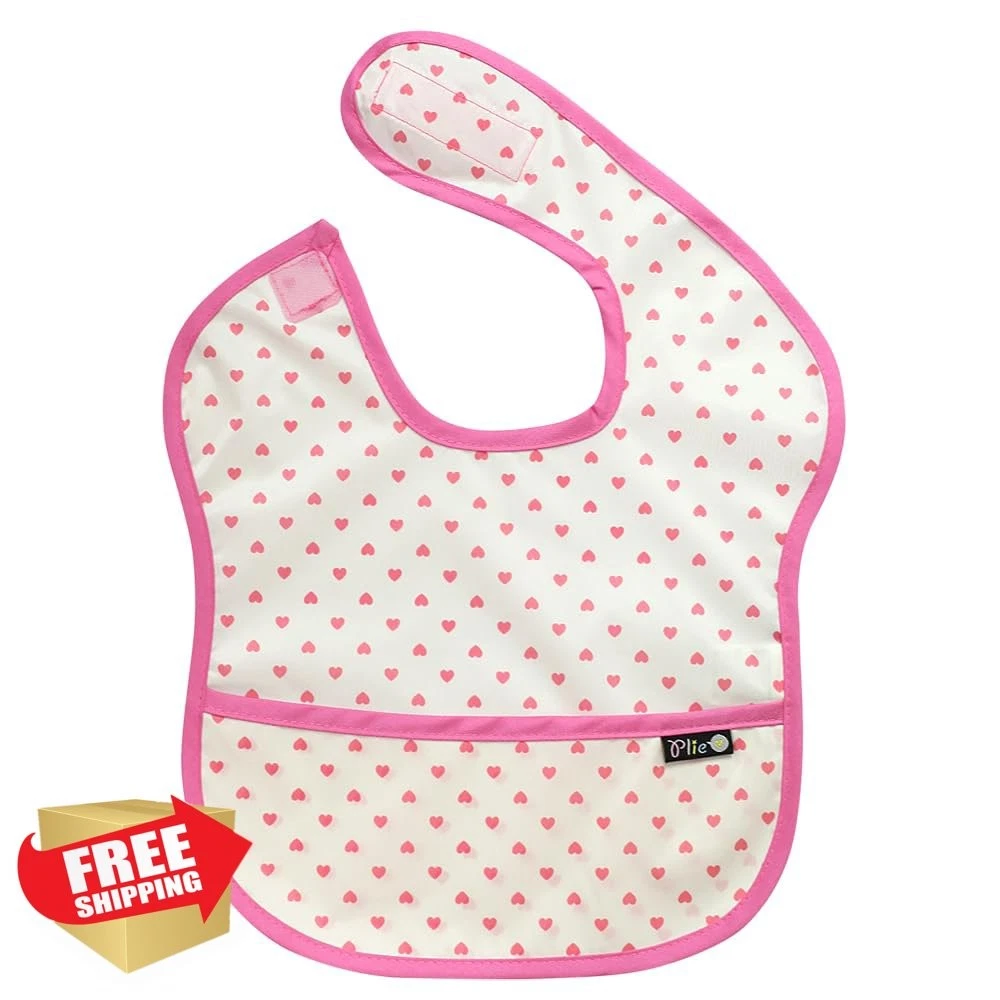 Plie Bib Pink Heart One Size