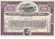 Historisches Wertpapier Aktie International Mercantile Marine Company 1917 154