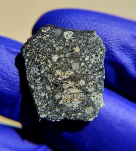 2026 Béni Abbès Meteorite Fall 3.127g Polished Slice w/ Fusion Crust COA