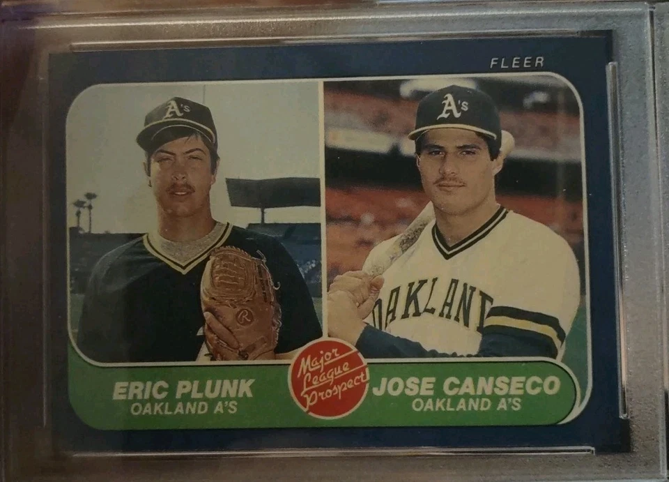 1986 Fleer - Jose Canseco, Eric Plunk #649 (RC) - Изображение 2 из 3