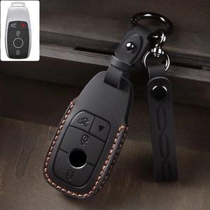 Red Carbon Fiber Snap-On Key Fob Case For Mercedes-Benz W212 W205 W222