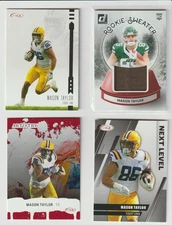 Mason Taylor 2025 RC NFL FOOTBALL PATCH Sweater CARD LOT Jets !!!!