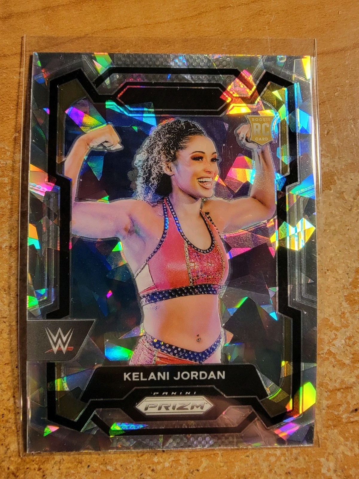 2024 Panini Prizm WWE - Kelani Jordan Cracked Ice Prizm RC ROOKIE #127
