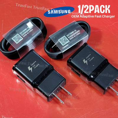 1-2X For Samsung S10/S20/S21/S22+/A15 A16 A55 Android Charger Plug & USB C Cable