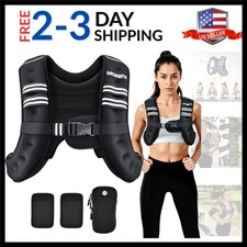 Weighted Vest,6lb/8lb/10lb/12lb/16lb/20lb/25lb/30lb Weight Vest with Reflecti...