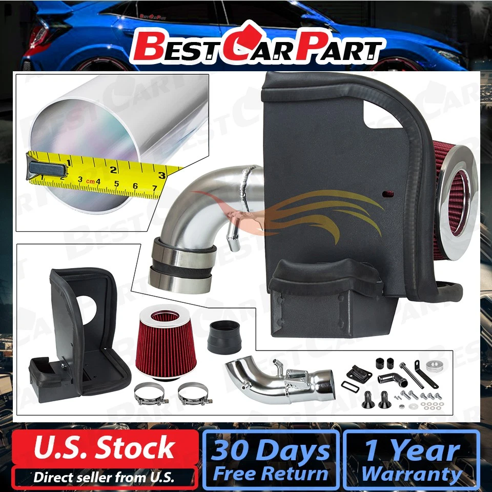 Kit de admisión de escudo térmico BCP ROJO para Ford Fiesta 2008-2018 1,6 L + protector térmico Foto 2 de 4