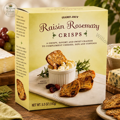 Trader Joe's Raisin Rosemary Crisps Savory & Sweet Cracker 5.3oz Each Pack of 2