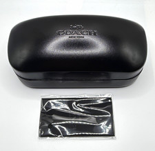 Coach Black Hard Eyeglass/Sunglasses Case for Glasses/Sunglasses w/ Cloth