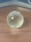 Vintage Etched Tiffany & Co Clear Frosted Glass Crystal World Globe Paperweight
