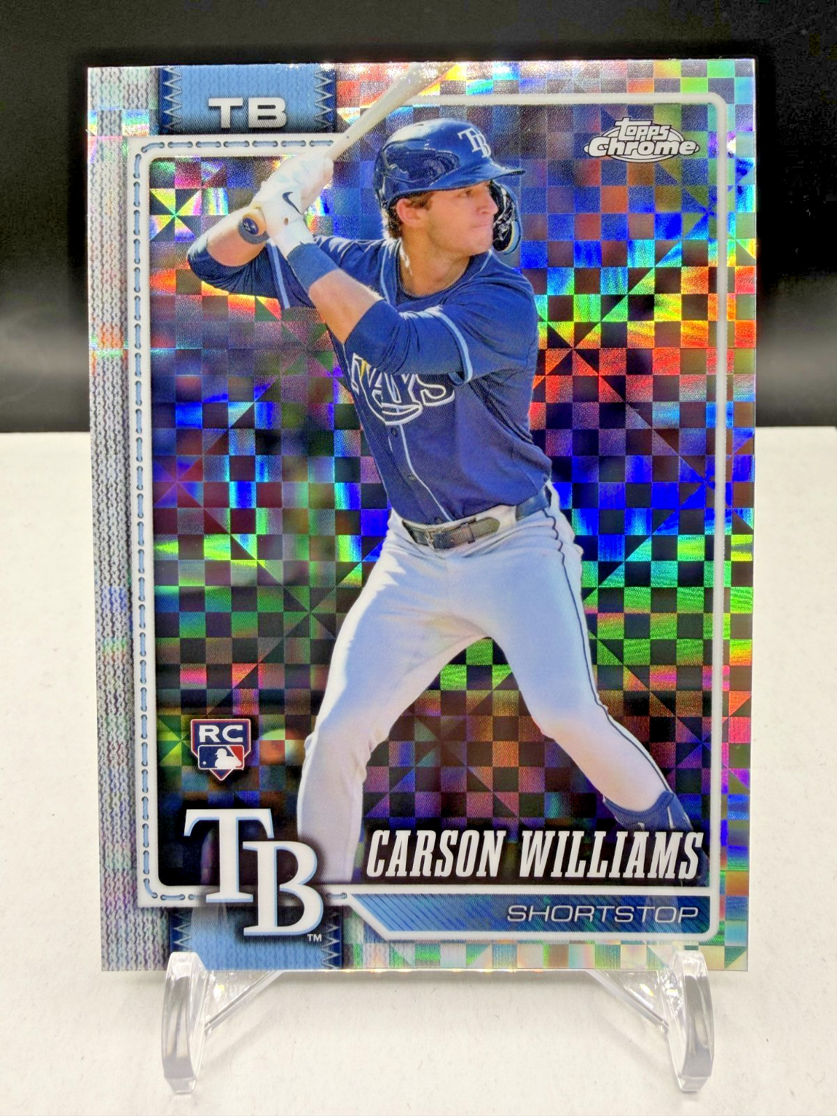 2026 Topps Chrome Carson Williams X-Fractor RC #25 Tampa Bay Rays