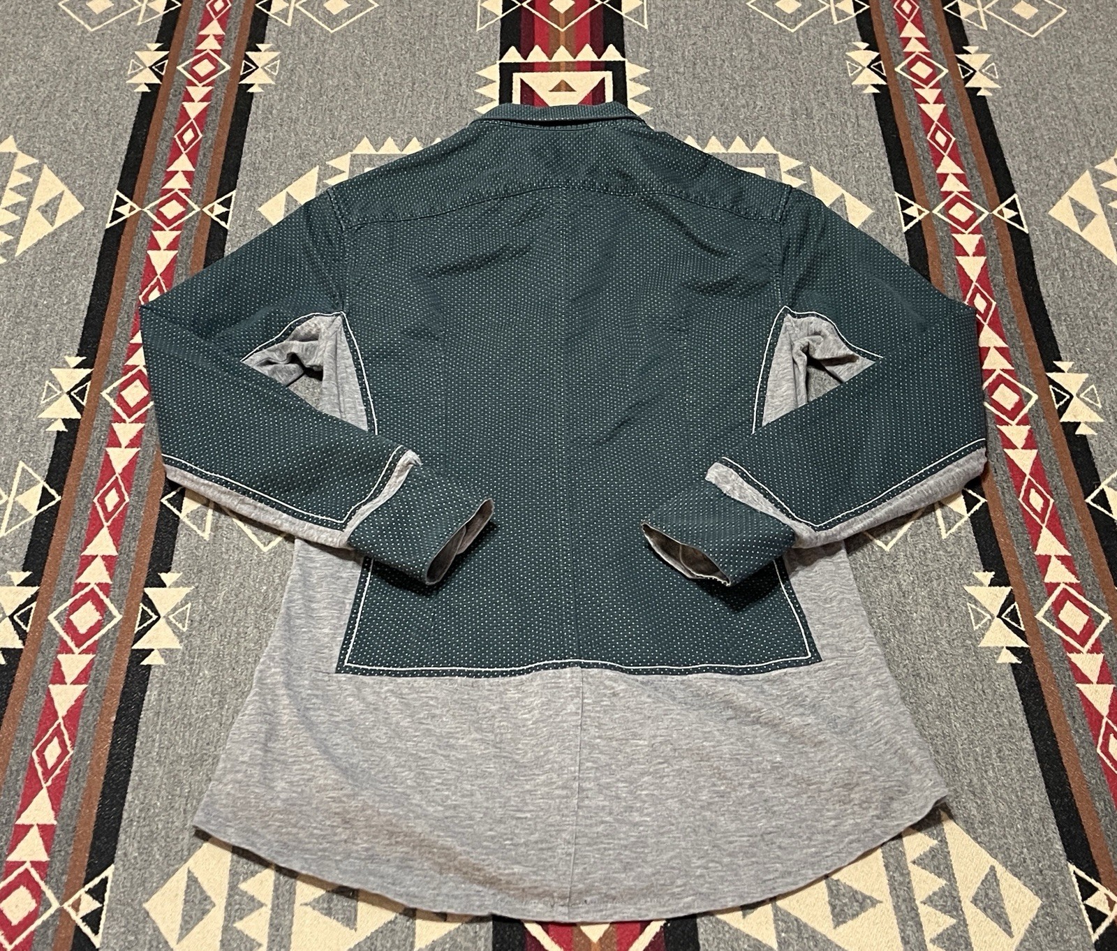 SAINT LAURENT Dolce Gabbana Camicia DG Blu Oro Uomo Tg 15 38 Cotone Colorblock T25