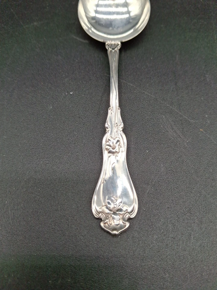ATQ Whiting Violet Sterling Silver Bouillon Spoon Round Bowl Soup Art Nouveau    - Image 3 of 4