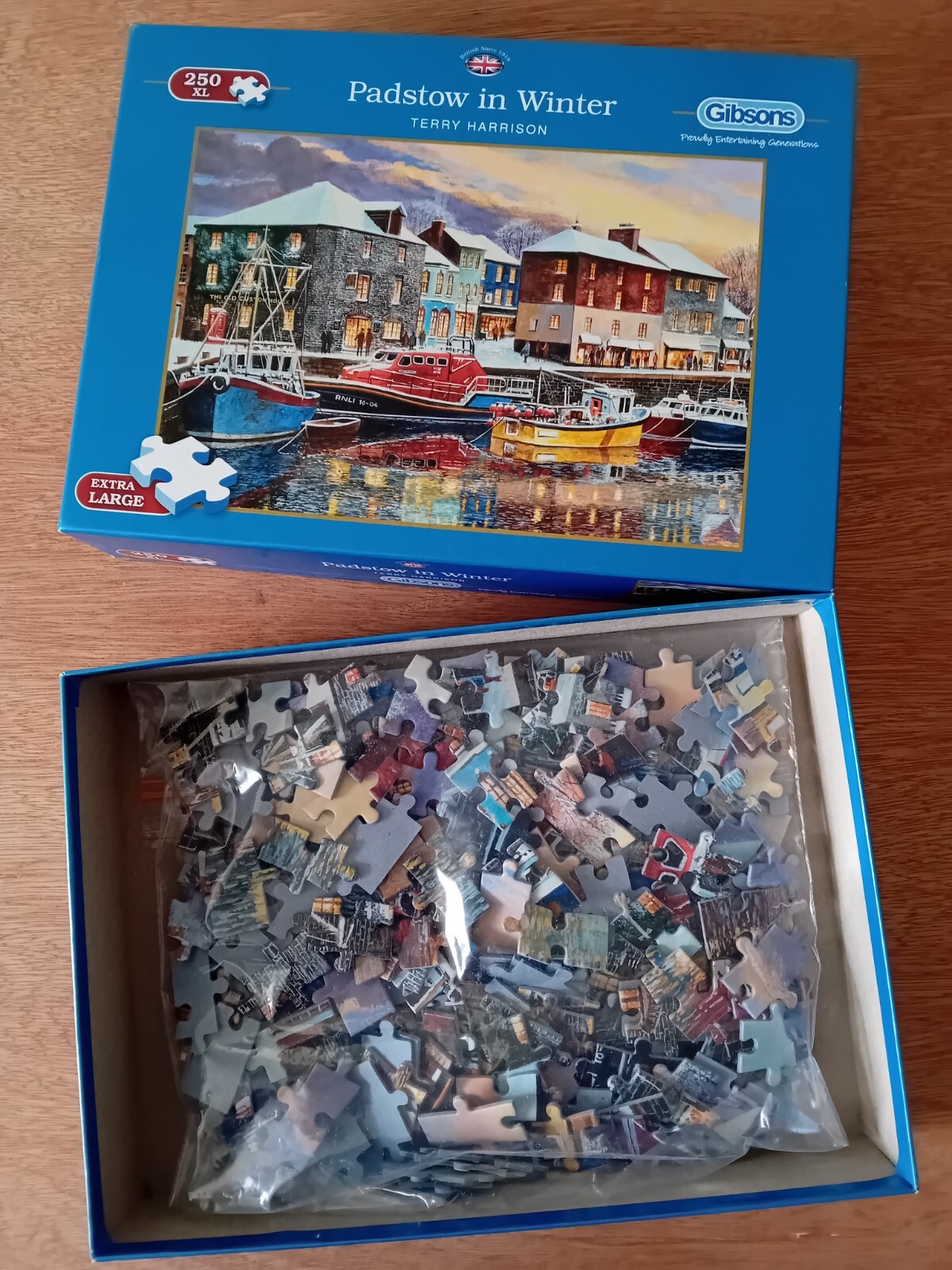 Gibsons 250XL piece Jigsaw puzzle. " PADSTOW IN WINTER " eBay