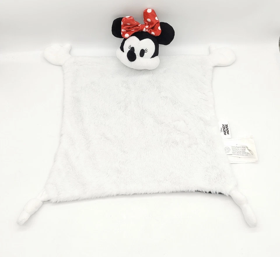 Pottery Barn Kids Minnie Mouse Security Blanket Lovey Fleece Disney Pacifier - Image 4 of 4