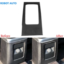 For Dodge Journey 11-20 Real Carbon Fiber Rear Power Outlet Storage Panel Trim
