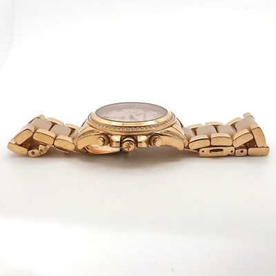 Michael Kors Blair Glitz Womens Chronograph Wrist Watch Rose  display picture 2