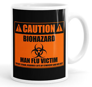 Man Flu Survivor Funny Slogan Mug Tea Cup Coffee