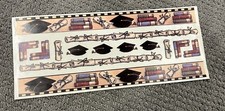 5 New SheetsFRANCES MEYER BORDER STICKERS GRADUATION HAT BOOKS SCROLL 14PCS Per