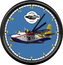 Grumman HU-16 Albatross Flying Aviation Plane Airplane Pilot Sign Wall Clock