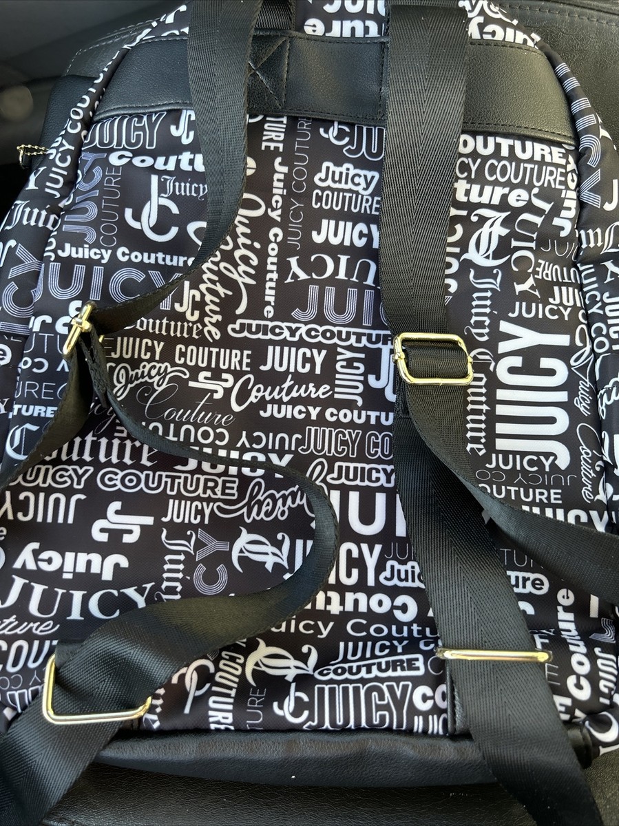 Juicy Couture Word Search Black White Backpack with  display picture 1