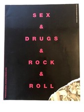 ORIG 1993~SEX DRUGS & ROCK & ROLL BOOK~192 pgs CHRIS CHARLESWORTH FIRST PRINTING