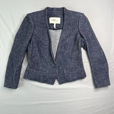Isabel Marant Etoile Blazer Jacket Womens Size 1 Blue Tweed Virgin Wool 1 Button