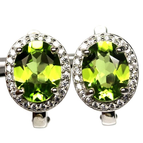 SHOLA Echt Natürlicher Peridot Ohrringe 925 Sterlinsilber E495 - Bild 2 von 4