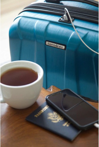 Samsonite Centric 2 Hardside 22" Carry-On Suitcase Spinner Wheels Caribbean Blue - Picture 5 of 6