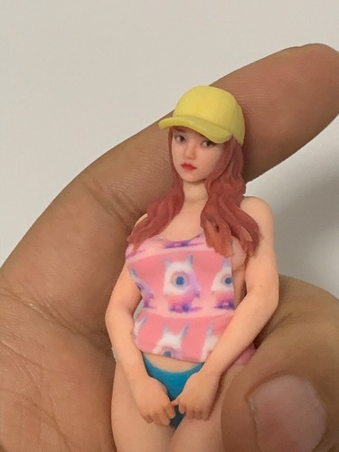 1/12 1/16 1/18 Yellow Hat Sexy Girl Car Stereoscopic Model Toy - Picture 6 of 11