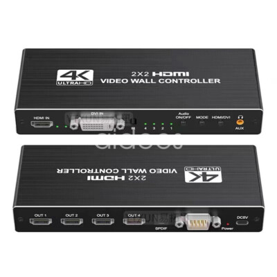 NEU 4K HD 2x2 HDMI DVI Video Wall Controller Processor 1X2 1X3 1X4 2X1 3x1 4X1