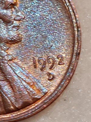 RARE-1992 D -Error Penny-Many DD errors and DD on rim as shown-See Description