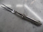 WALLACE GRAND BAROQUE STERLING SILVER HH CARVING FORK 11" NO MONOGRAM