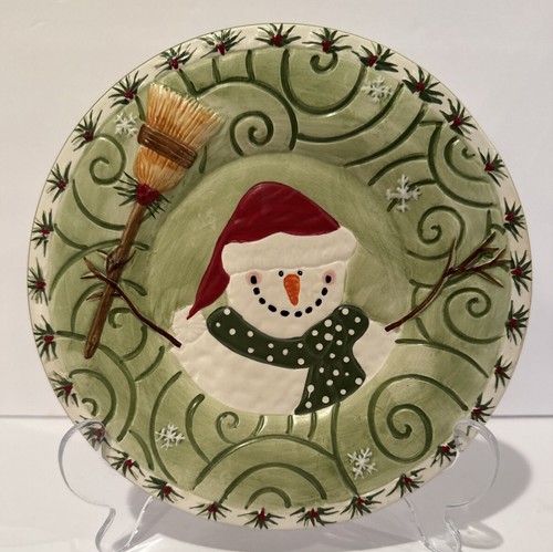 Yankee Candle Silly Snowman Candle Plate 7” Round New with Tag/Sticker - Picture 5 of 5