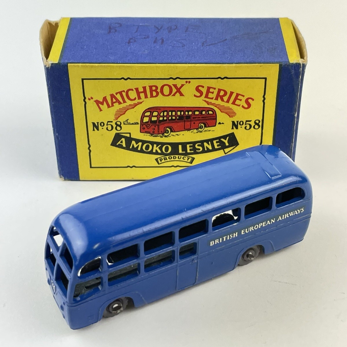 Vintage Boxed Matchbox Lesney Moko No. 58 BEA Coach British