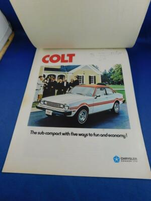 1977 DODGE COLT CAR SALES BROCHURE DEALERSHIP SUB COMPACT COUPE CAROUSEL SEDAN