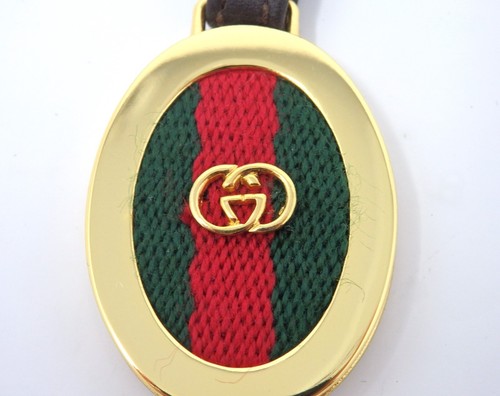 GUCCI Vintage GG Logo Interlocking Sherry Line Key Chain Holder Ring Charm Boxed - 第 6/19 張圖片