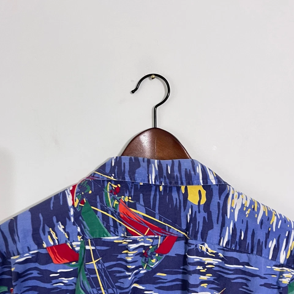 Camisa hawaiana American Living para hombre talla 2XL mapa techo gran tamaño abotonada Foto 4 de 4