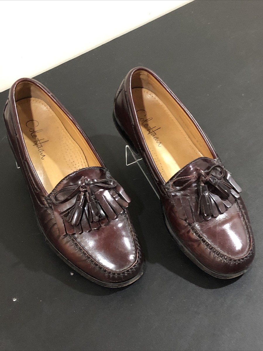 Cole Haan Mens Sizzle 9.5D Burgundy Leather Kiltie Tassel  display picture 3