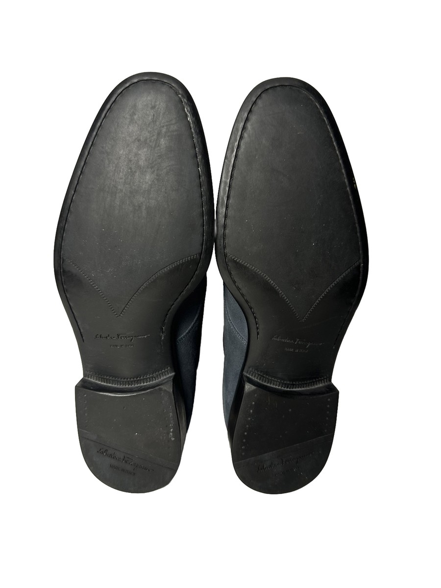 Men’s Salvatore Ferragamo Blue Suede Chukka Boots US 7 Ferragamo boots men size - Gem main image 2