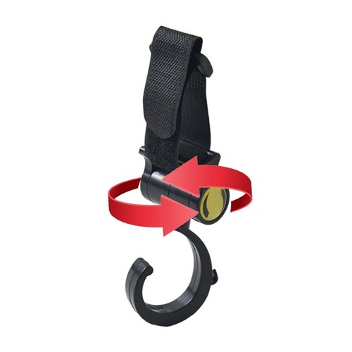 1 Pair Baby Pram Stroller Pushchair Swivel Hanger Hooks for Diaper Bag Mummy Bag - Picture 7 of 10