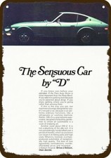 1973 Datsun 240-z Sensuous Sports Car Vintage-look Decorative Replica Metal Sign