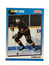 Brand New: Vintage ‘91 SCORE Randy Gregg Vancouver Canucks Bilingual Card