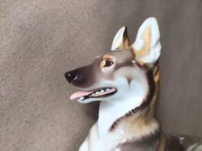 Mint Superb Nymphenburg porcelain German Shepherd Alsatian dog Kärner artist JH