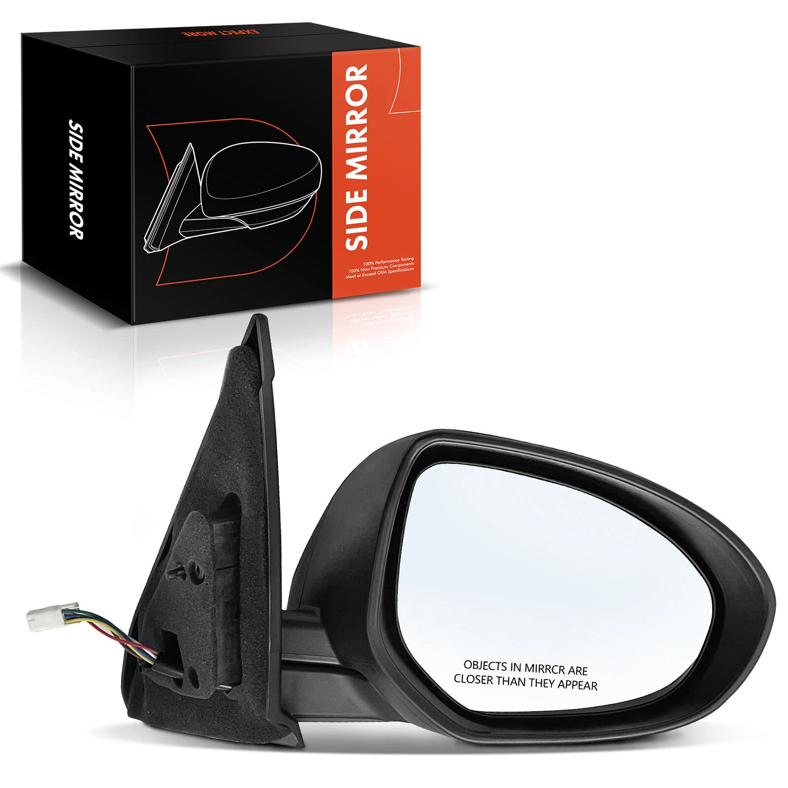 Passenger Power Mirror w/ Heated & Signal Light for Mazda 3 3 Sport 2014-2016
